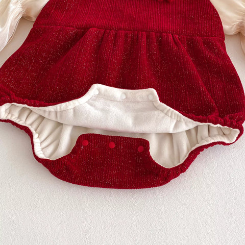 Baby Girl Fleece Lined Cherry Bodysuit