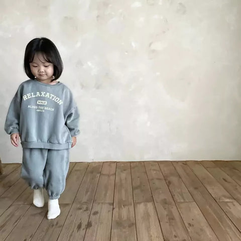 2 Pc Baby Toddler Relaxation Comfy Sweatsuit Set
