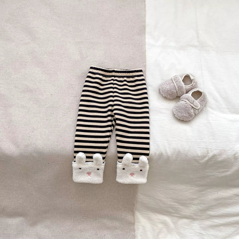 Baby Thick Fleece Rabbit Hoodie and Leggings Set