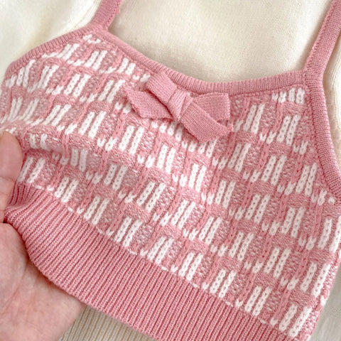 2 Pc Baby Girl Cami Overlay Shirt w/ Pants Set