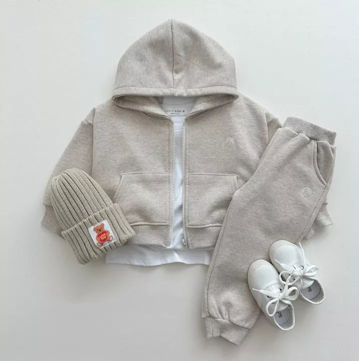 2 Pc Kids Zip Up Hoody Sweatsuit Set