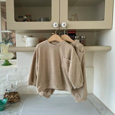 2 Pc Soft Pullover Shirt with Pants Lounge Set