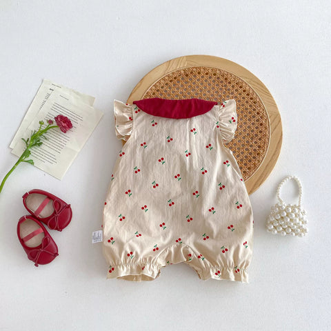 Baby Girl Mini Cherries Short Romper