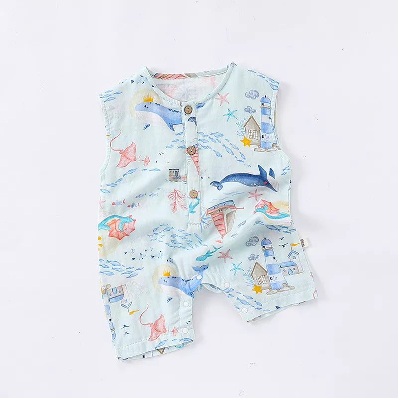 Baby Boy Sea Animals Onesie Rompers