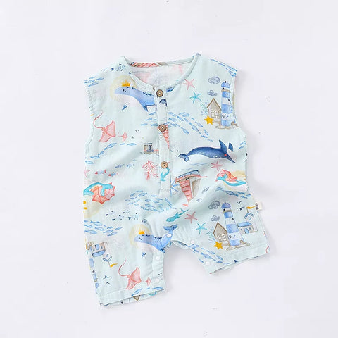 Baby Boy Sea Animals Onesie Rompers