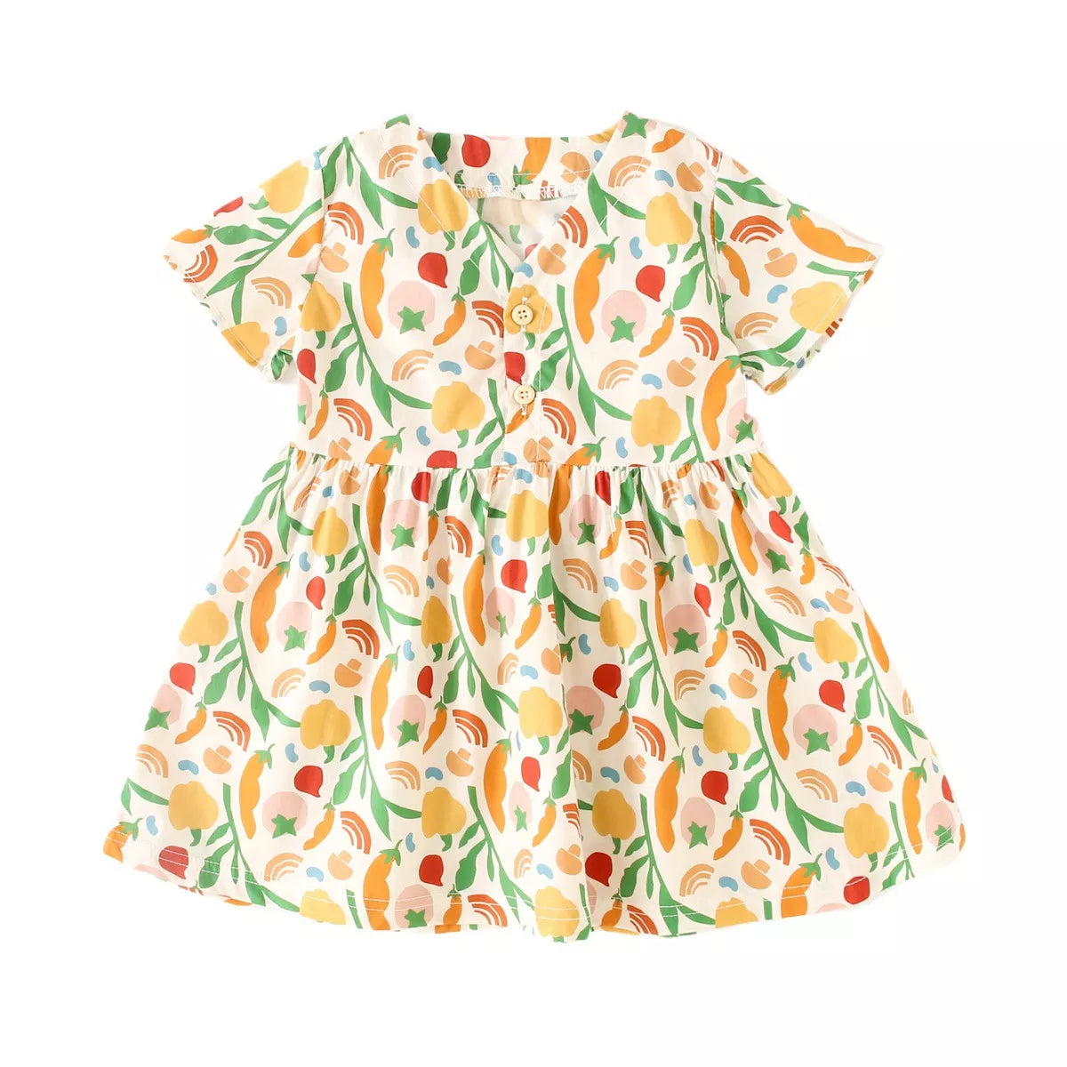 Girls Gardenia Print Sun Dress