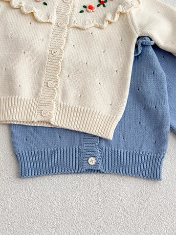 Baby Girl Flower Embroidered Cardigan
