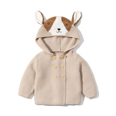 Unisex Baby Pup Ears Sweater Jacket