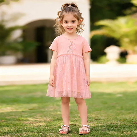 Girls Mesh Ballerina T-shirt Dress