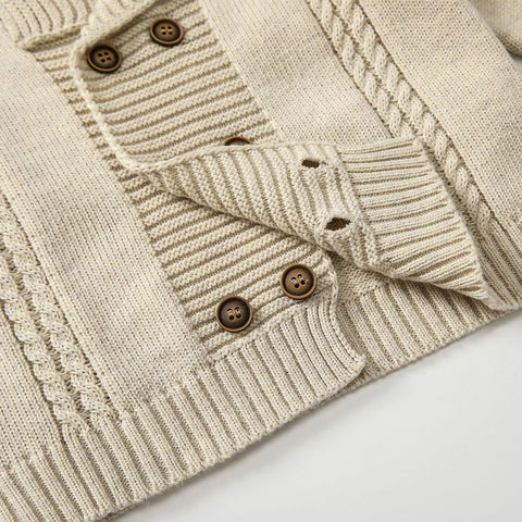 Baby Boy Double Breasted Button Up Cardigan Sweater