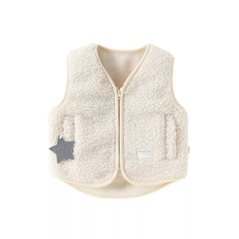 Unisex Baby Fleece V-Neck Vest Zip up
