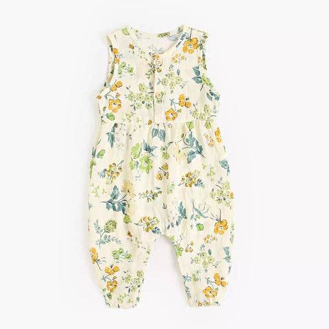 Baby Girl Sleeveless Floral Romper Jumpsuit