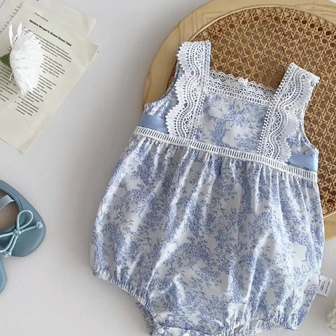 Baby Girl Lace Floral Onesie Bodysuit