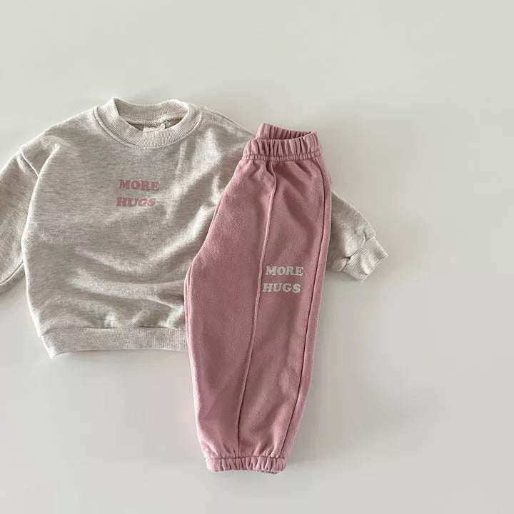 Unisex 2 Pc "More Hugs" Sweat Suit Set