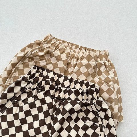 Boys Checker Pattern Shorts