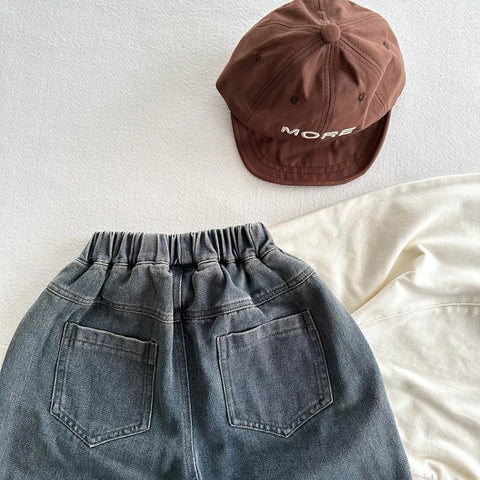 Unisex Kids Denim Barrel Jeans