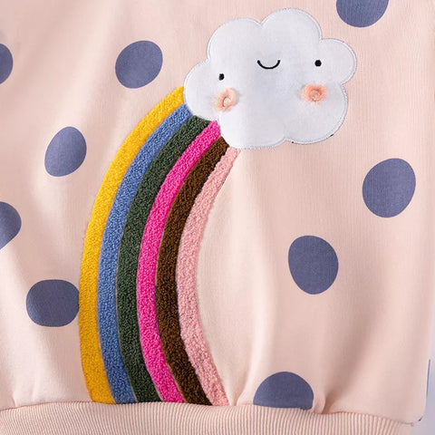 2 Pc Girls Rainbow & Cloud Sweatshirt & Leggings