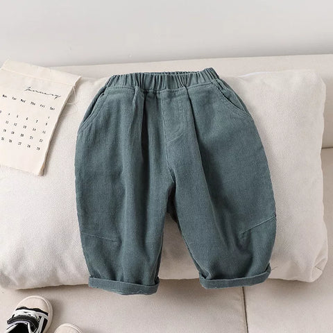 Baby Boys Corduroy Elastic Pants