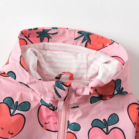 Girl Spring Peach & Apple Jacket