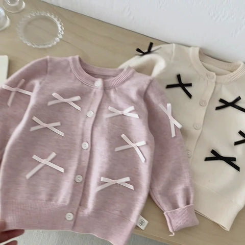Baby Girl Bow Cardigan Sweater