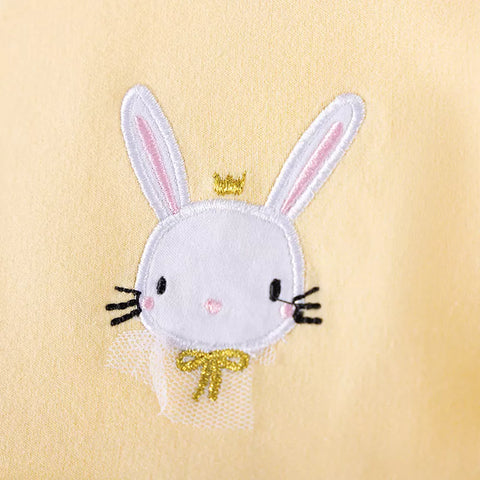 Girls Bunny Crest Mesh Dress Sweatshirt