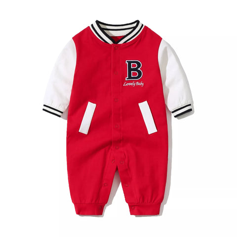 Baby Boy Varsity Letterman Romper