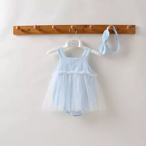 2 Pc Baby Girl Summer Sheer Skirt Bodysuit