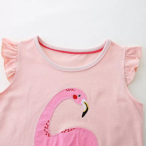 Girls Ombre Tulle Flamingo Dress