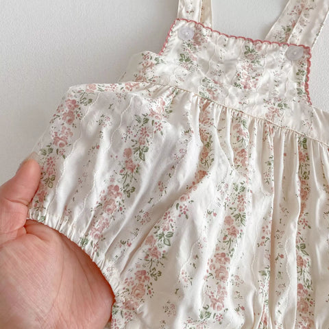 Baby Girls Vintage Flora Vine Overall Bodysuit