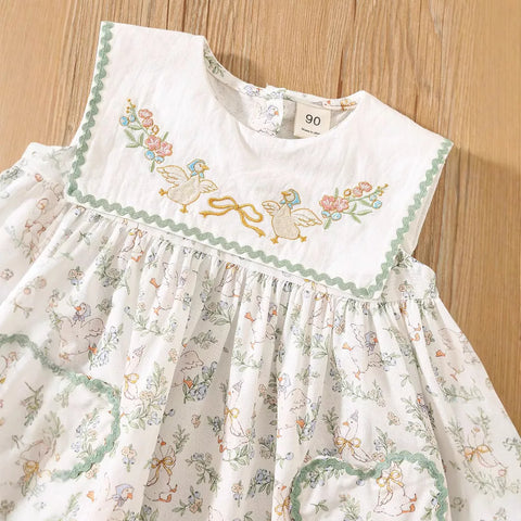 Girls Vintage Mother Goose Dress