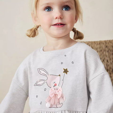 Girls Magic Bunny Peplum Shirt & Leggings Set