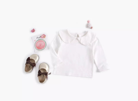 2 Pc Baby Girl Peter Pan Collar Gingham Plaid Bodysuit