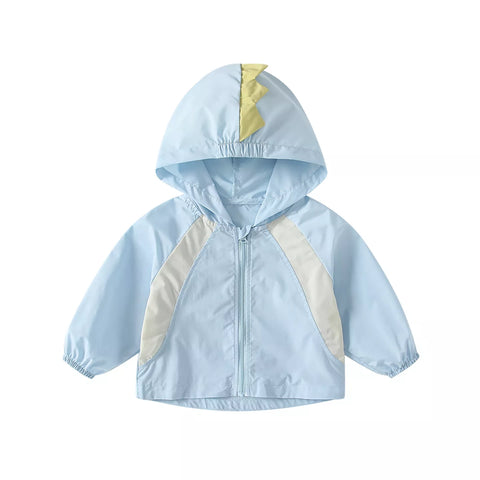 Boys Light Dinosaur Windbreaker Jacket