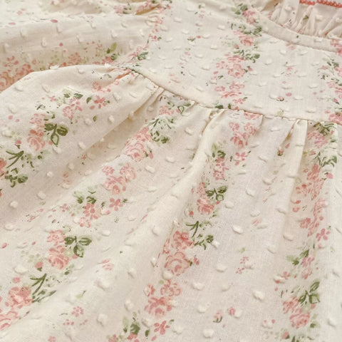 Baby Girl Flower Vine Long Sleeve Shirt & Shorts Set