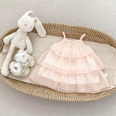 Baby Girl Tiered Striped Cami Dress