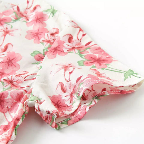Baby Girl Tropical Floral Print T-Shirt Dress