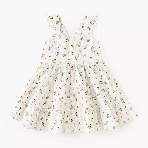 Girls Ditsy Floral Tiered Dress