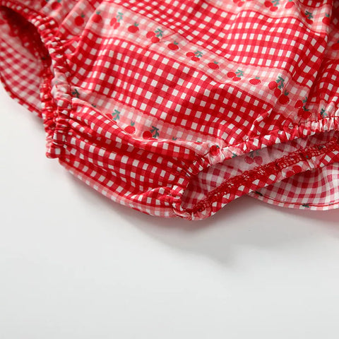 Baby Girl Cherry Gingham Skirt