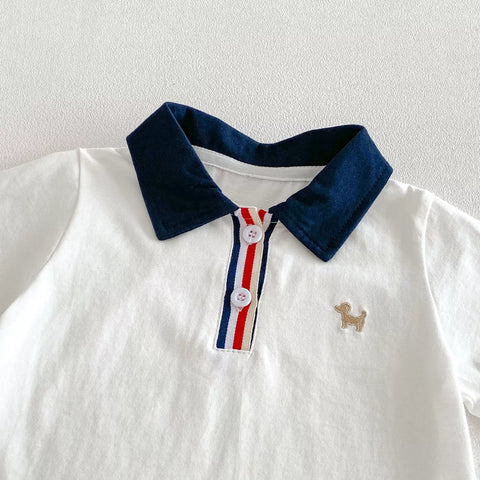 2 Pc Baby Boy Preppy Polo & Shorts Set