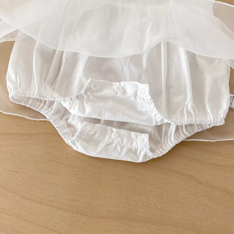 2 Pc Baby Girl Semi Sheer Floral Dress with Bonnet