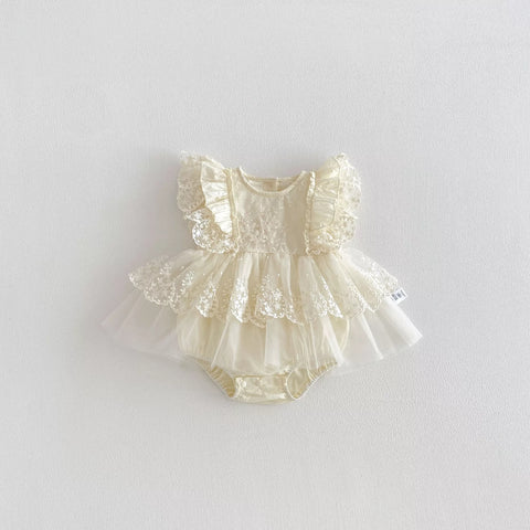 Baby Girl Ethereal Lace Emb Dress
