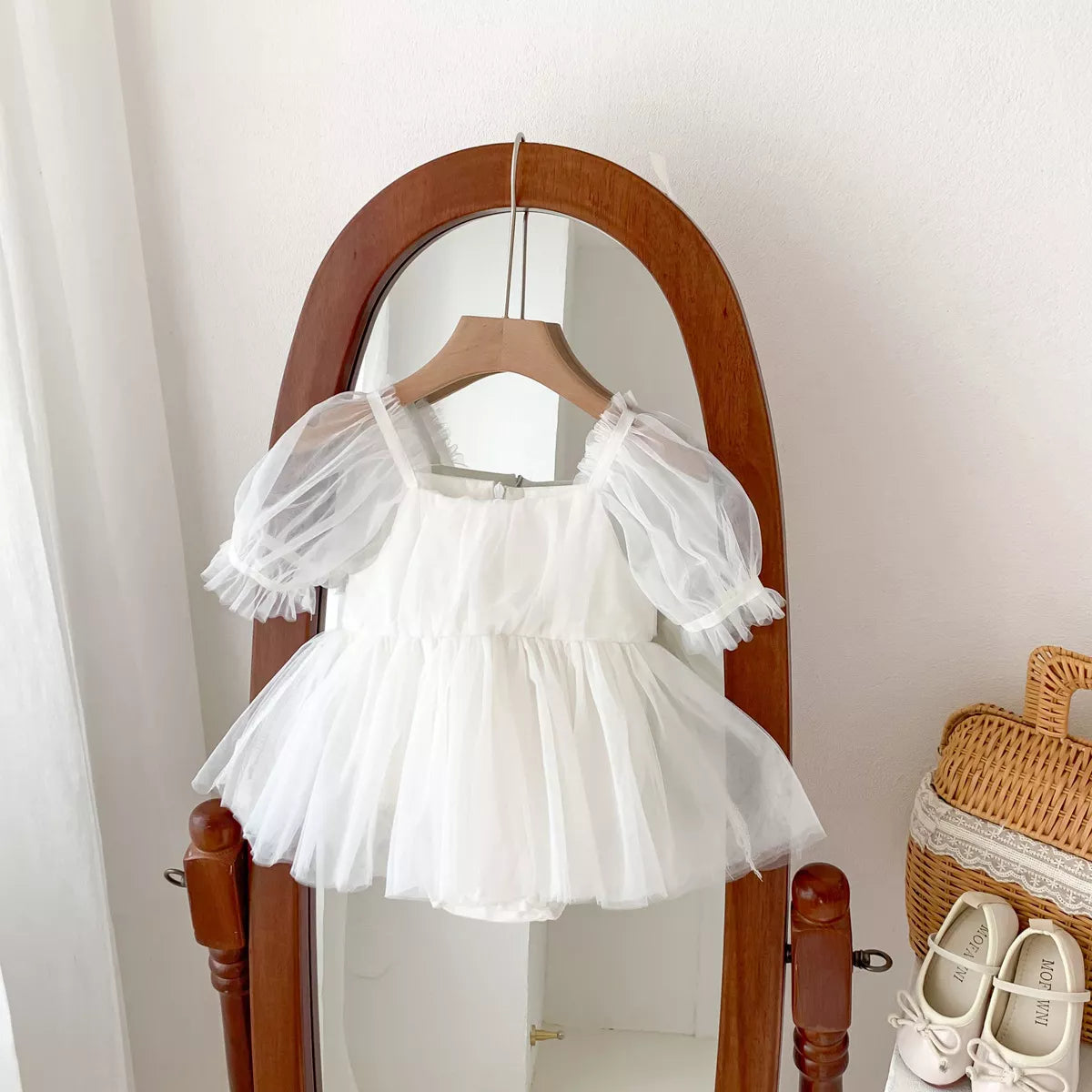 Baby Girl Puff Sleeve Tulle Dress