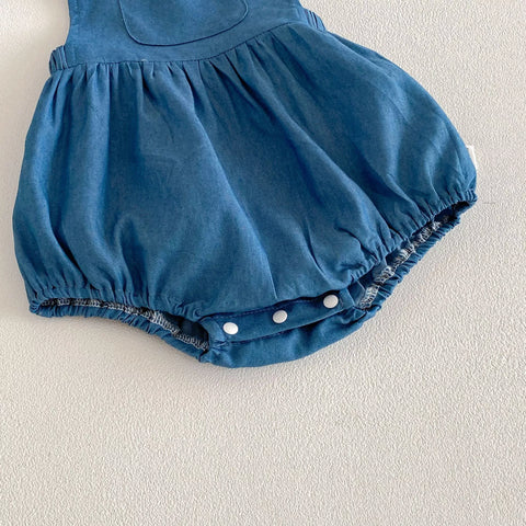 3 Pc Strawberry Overall Bodysuit w/ Collar Shirt & Hat