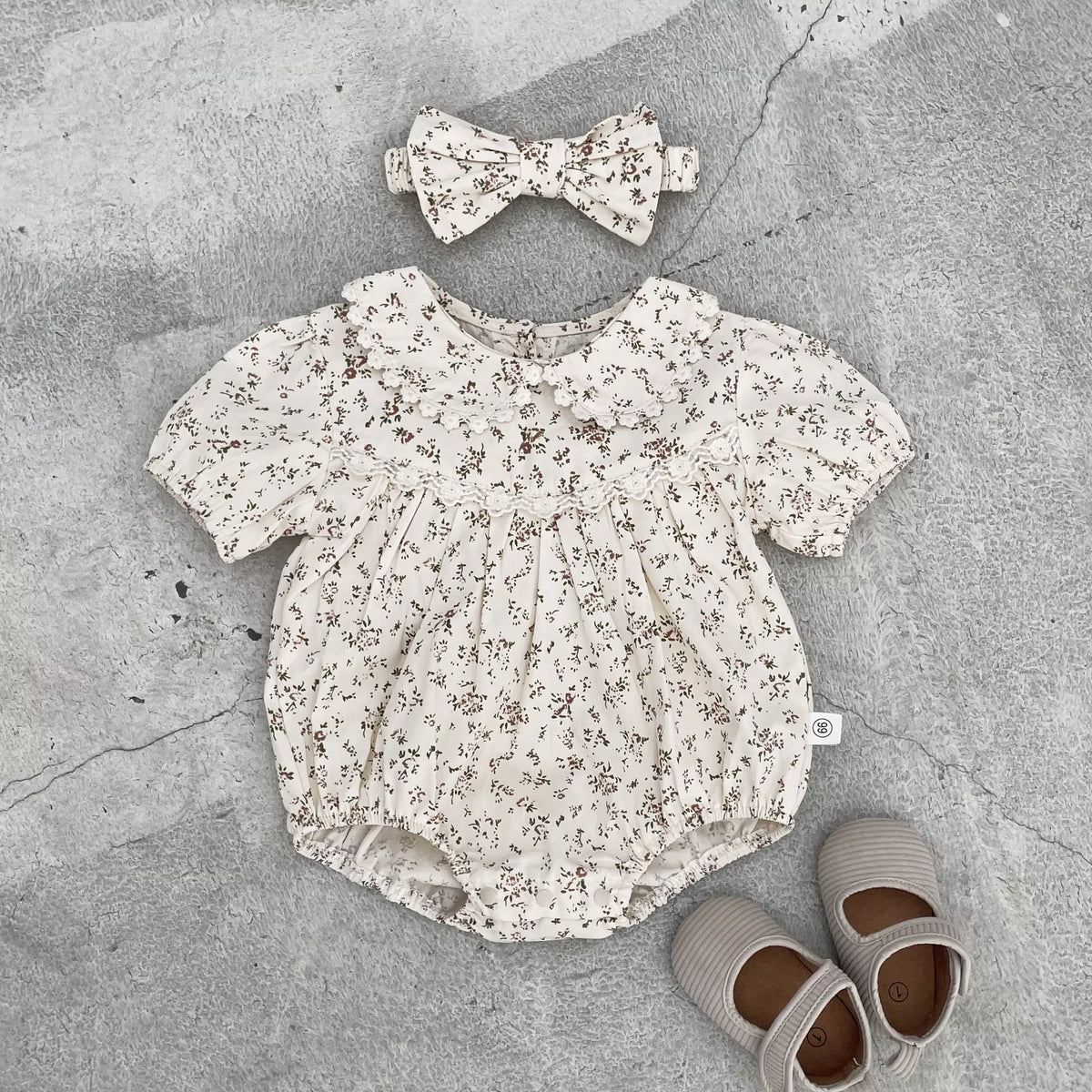 2 Pc Baby Girl Ditsy Floral Bodysuit