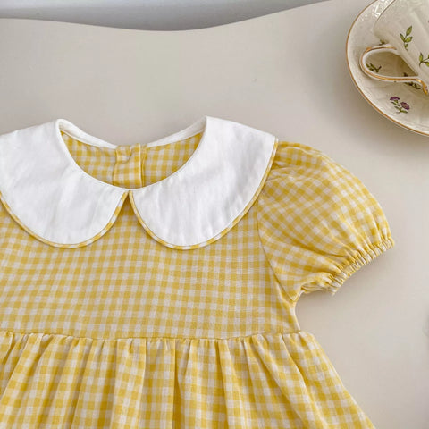Baby Girl Gingham Duck Bodysuit Dress