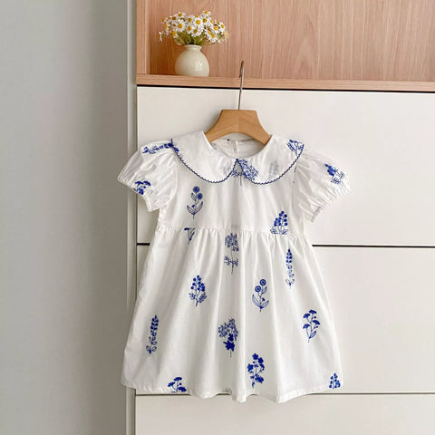 Girls Wild Flowe Embroidered Motif Bodysuit or Dress