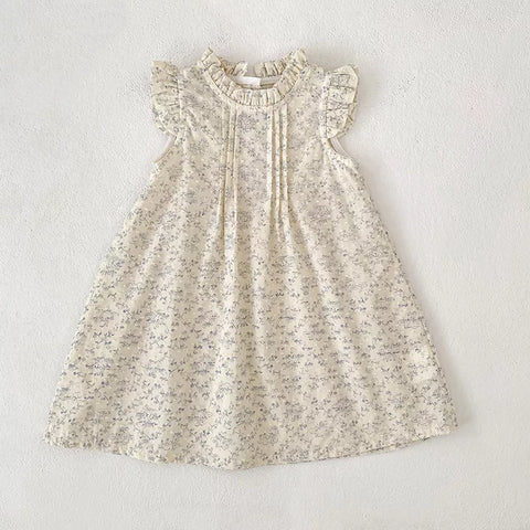 Girls High Ruffle Neck Pleat Detail Bodysuit or Dress