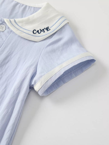 Baby Boy Cute Sailor Collar Romper