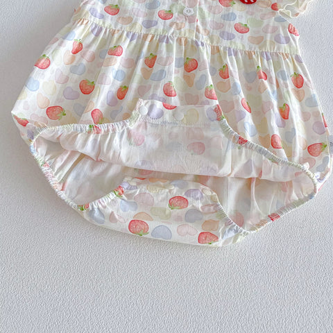 Baby Girl Summer Strawberry Bodysuit
