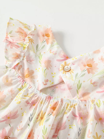 Girls Colorful Flower Dress